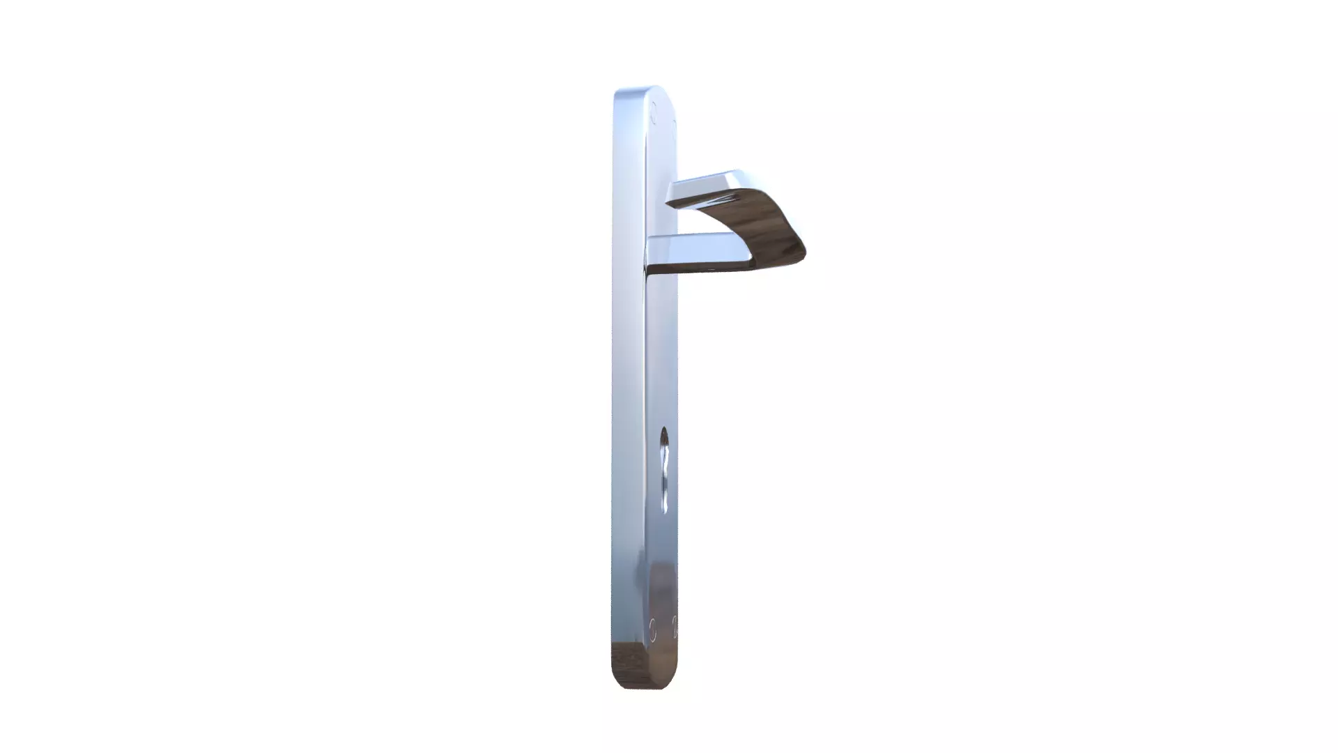 Silver Door Handle Low-poly 3D model_18