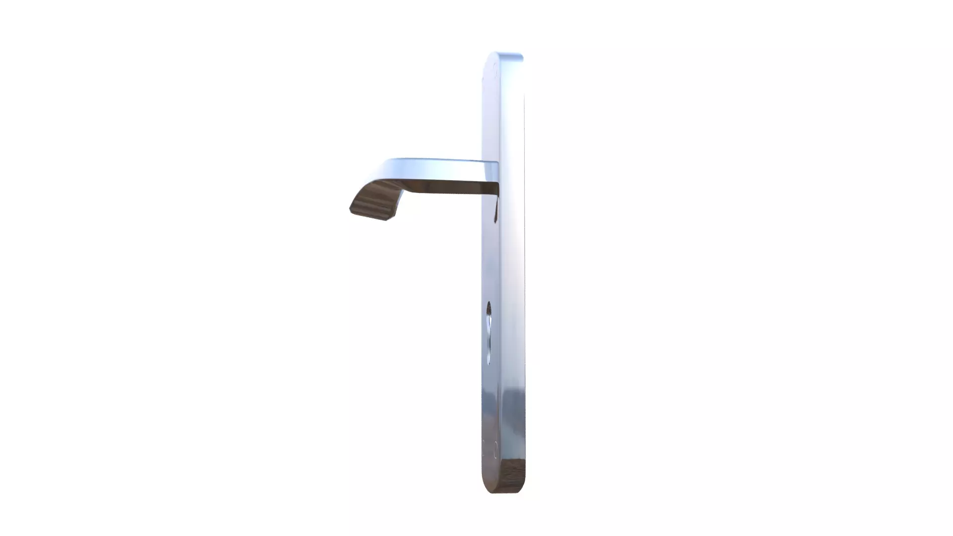 Silver Door Handle Low-poly 3D model_38