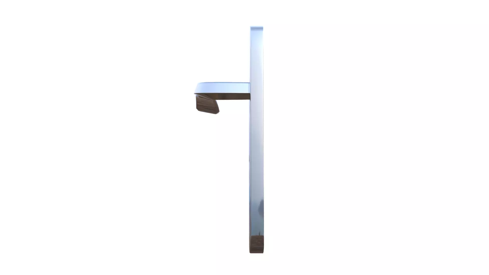 Silver Door Handle Low-poly 3D model_37