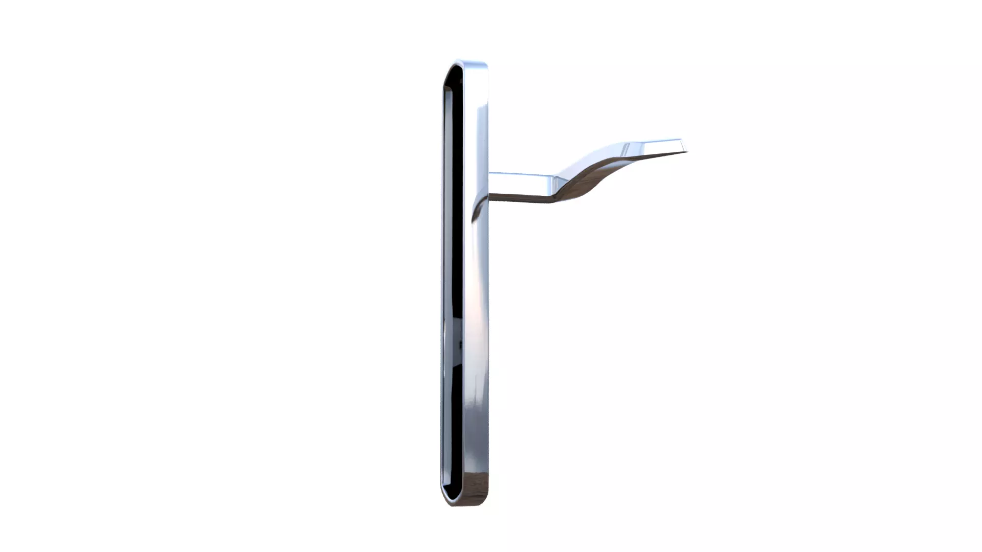 Silver Door Handle Low-poly 3D model_21