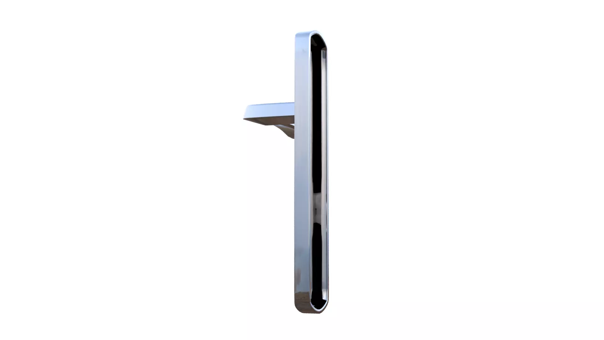 Silver Door Handle Low-poly 3D model_35