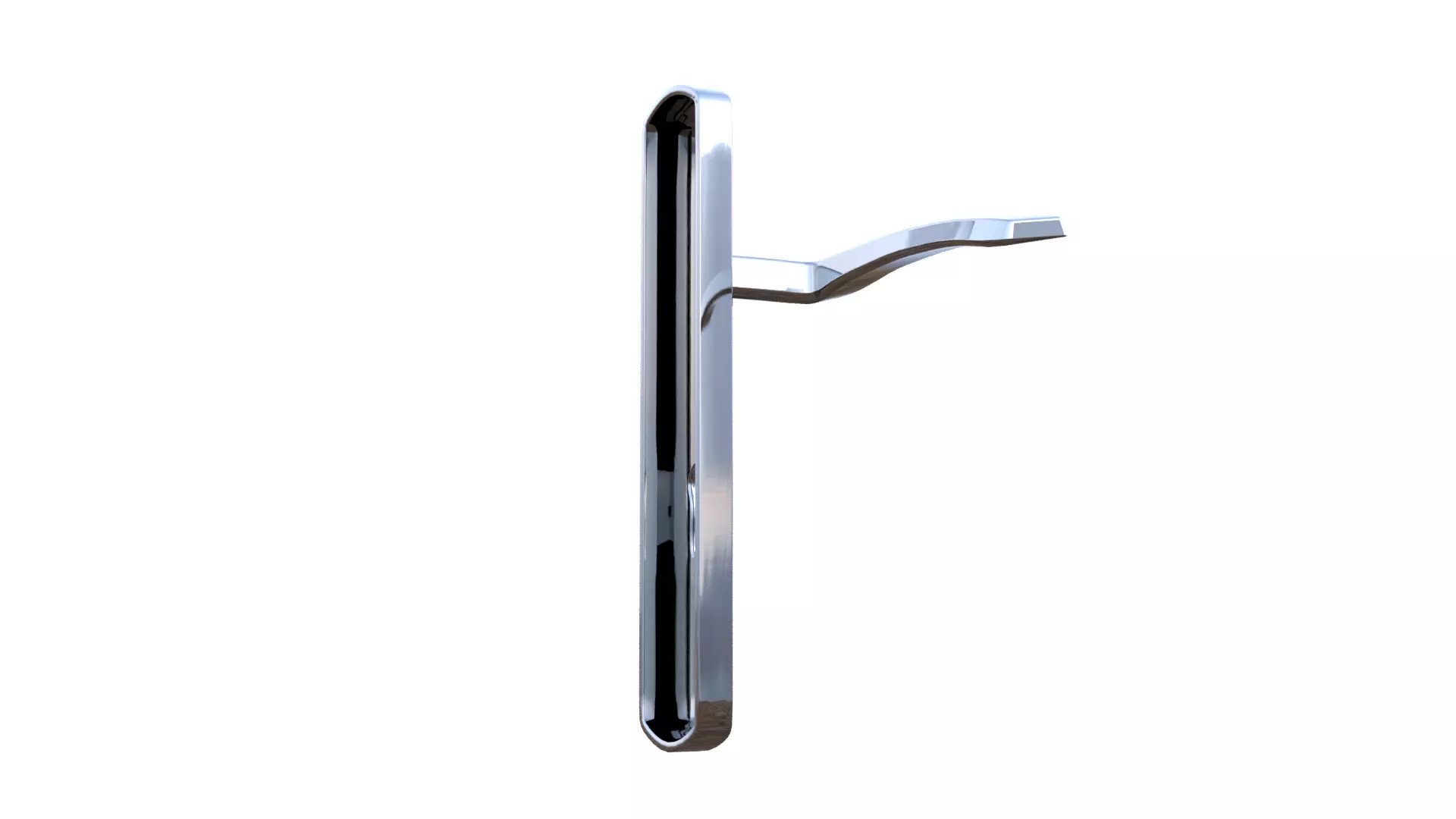 Silver Door Handle Low-poly 3D model_22