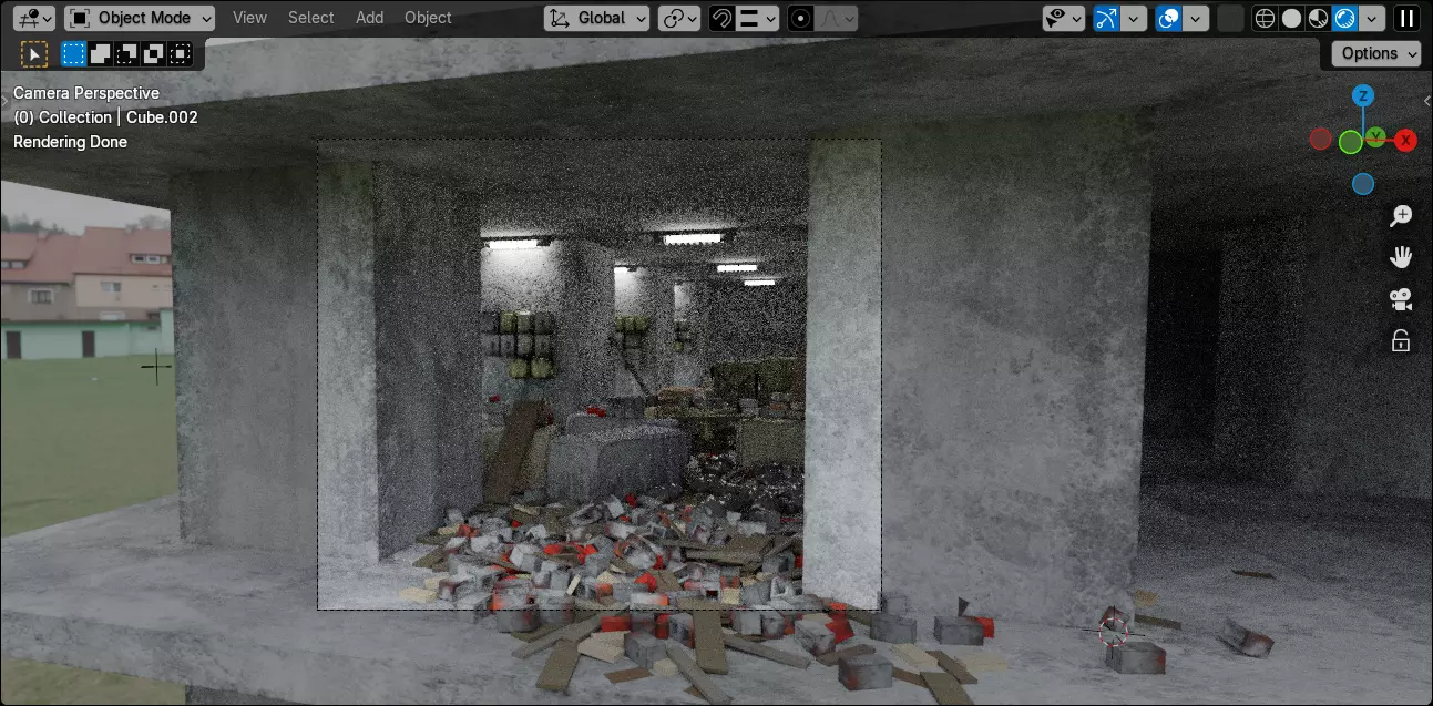 Abandoned Building Rubble - Environment 002 Low-poly 3D model_18