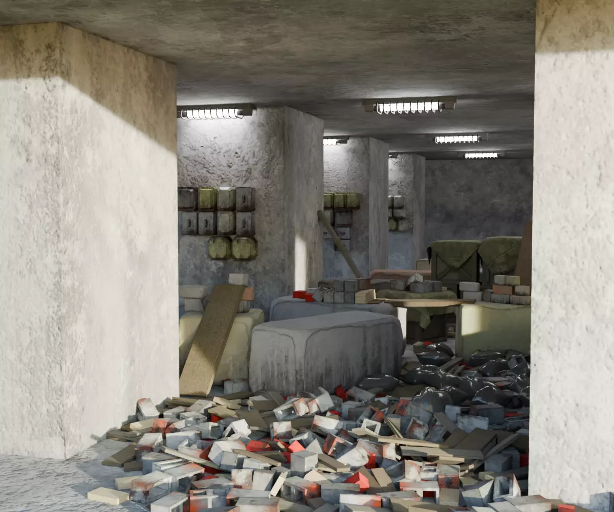 Abandoned Building Rubble - Environment 002 Low-poly 3D model_16