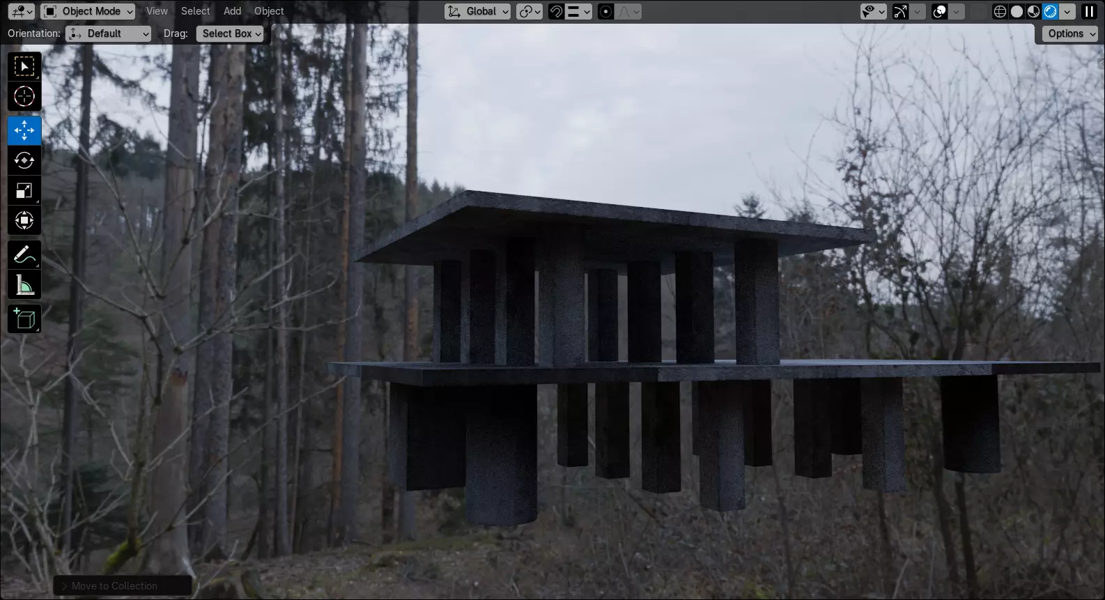 Abandoned Building Rubble - Environment 002 Low-poly 3D model_19