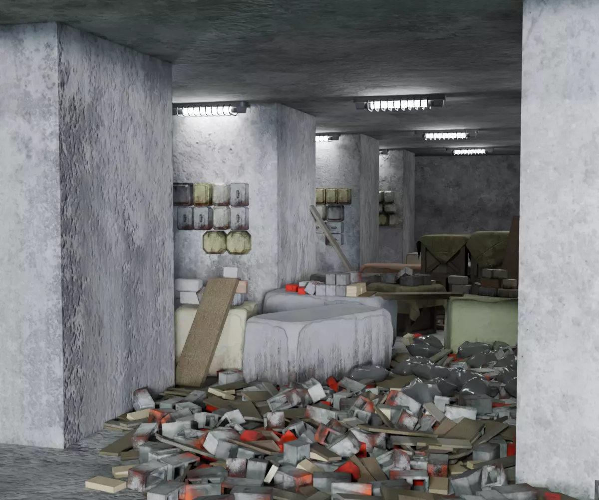 Abandoned Building Rubble - Environment 002 Low-poly 3D model_15