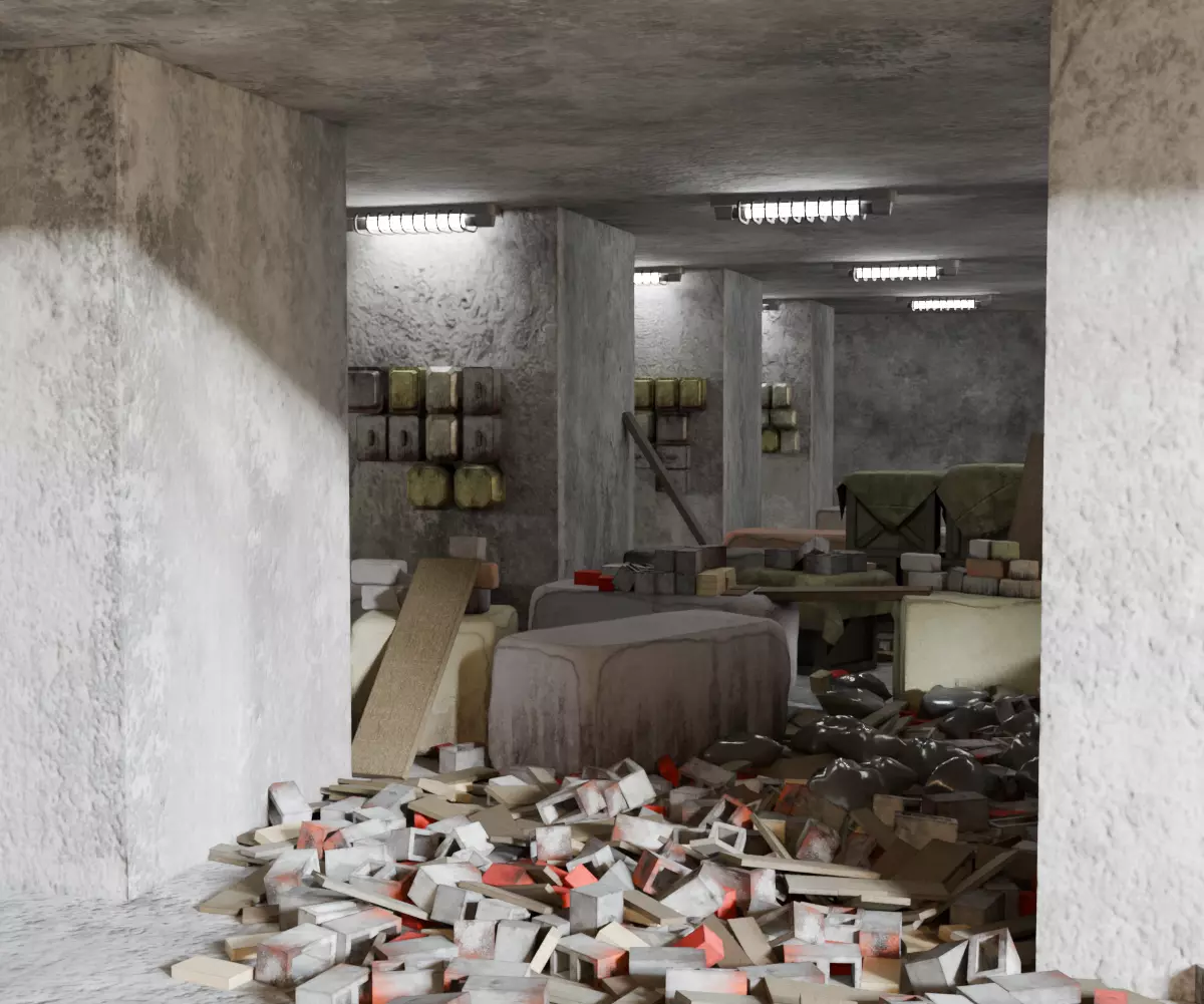 Abandoned Building Rubble - Environment 002 Low-poly 3D model_7