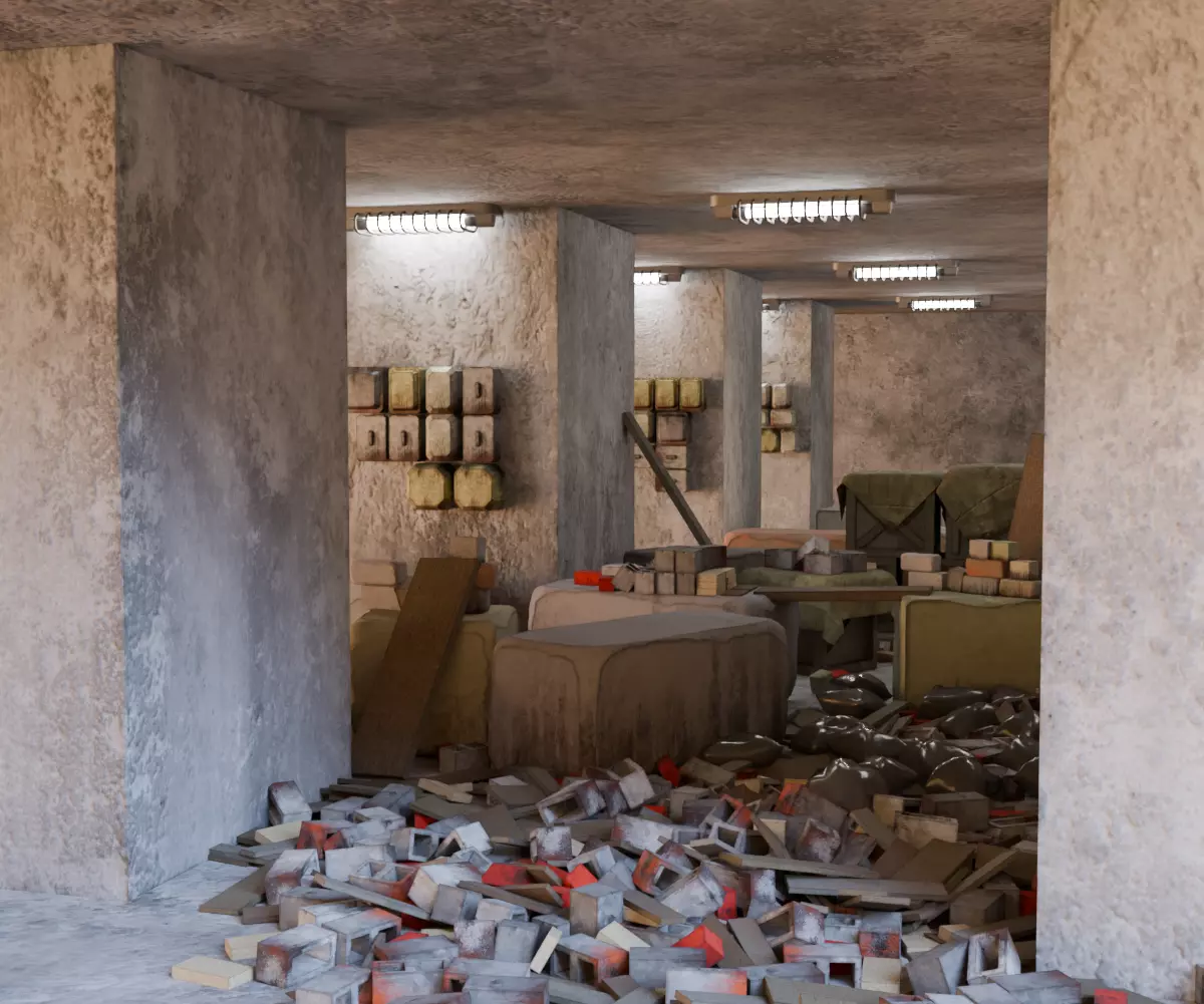 Abandoned Building Rubble - Environment 002 Low-poly 3D model_12