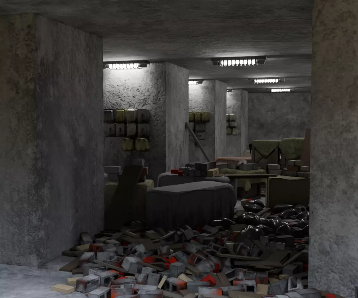 Abandoned Building Rubble - Environment 002 Low-poly 3D model_3