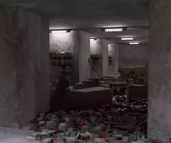 Abandoned Building Rubble - Environment 002 Low-poly 3D model 4