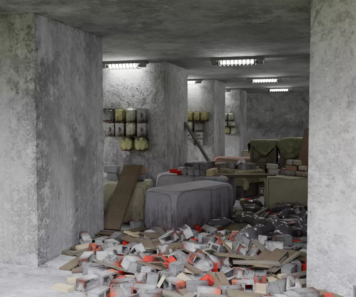 Abandoned Building Rubble - Environment 002 Low-poly 3D model_4