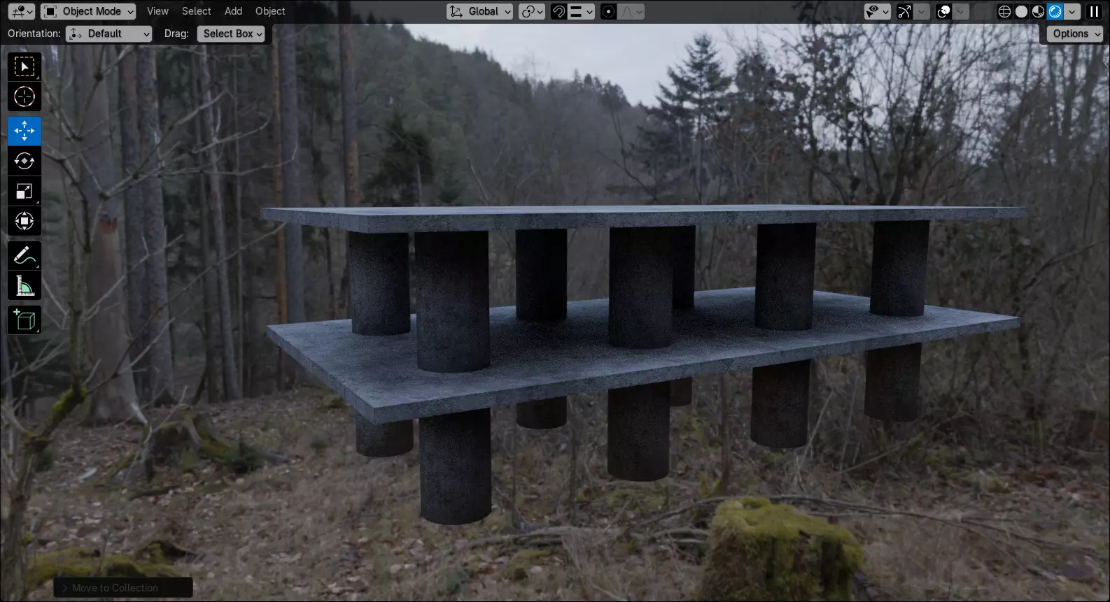 Abandoned Building Rubble - Environment 002 Low-poly 3D model_22