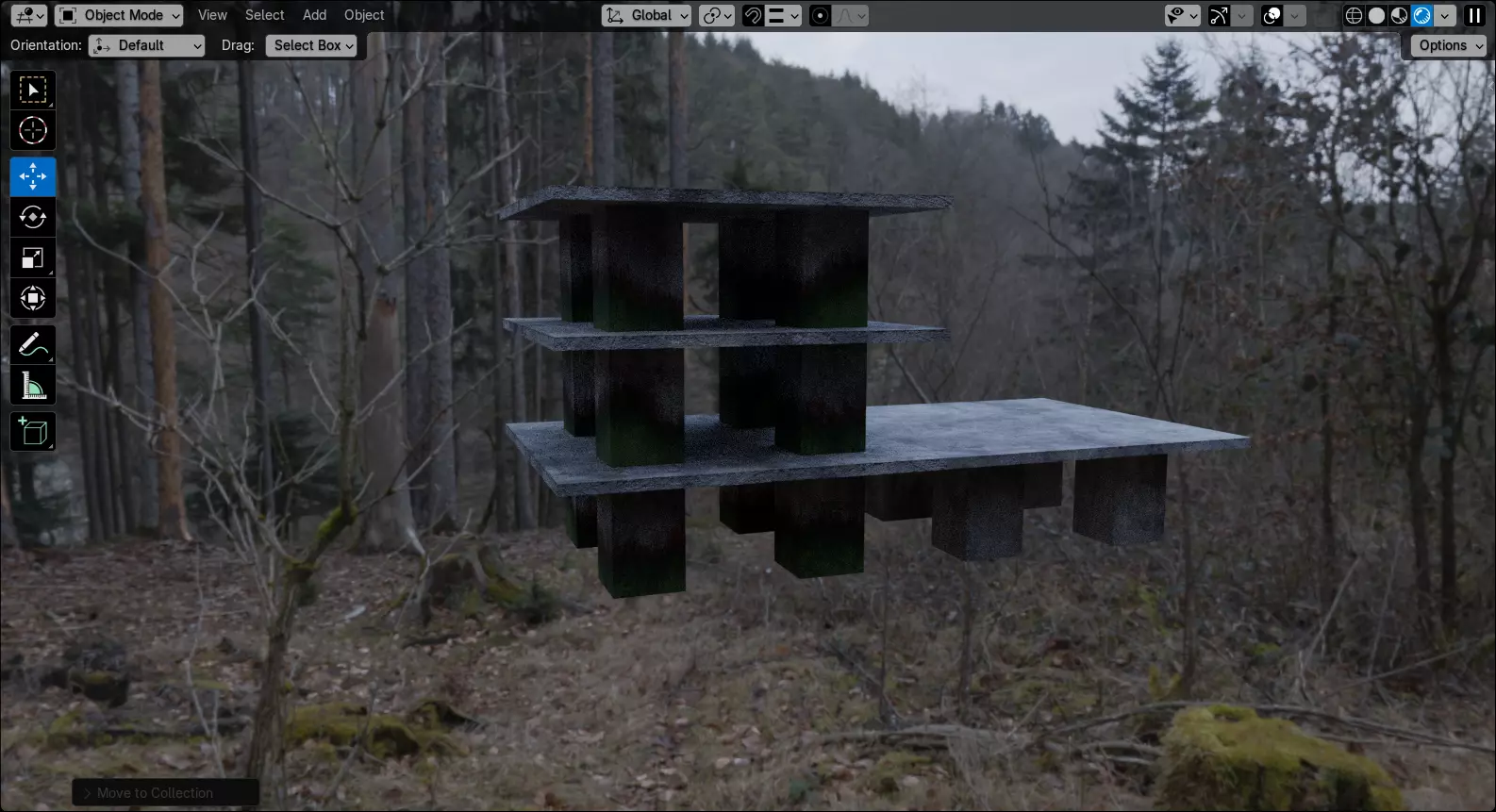 Abandoned Building Rubble - Environment 002 Low-poly 3D model_21