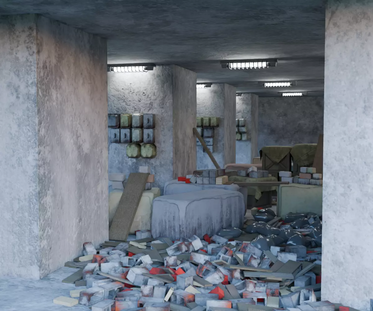 Abandoned Building Rubble - Environment 002 Low-poly 3D model_6