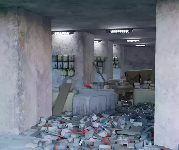 Abandoned Building Rubble - Environment 002 Low-poly 3D model 7