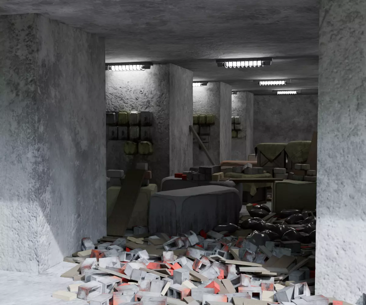 Abandoned Building Rubble - Environment 002 Low-poly 3D model_2