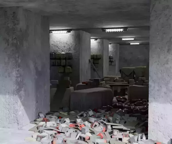 Abandoned Building Rubble - Environment 002 Low-poly 3D model 3