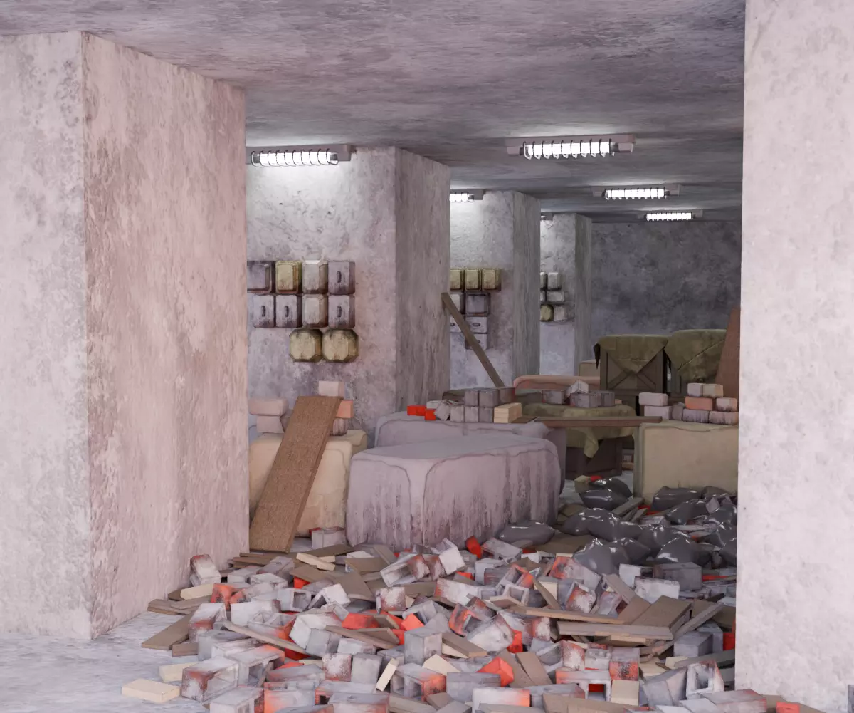 Abandoned Building Rubble - Environment 002 Low-poly 3D model_10