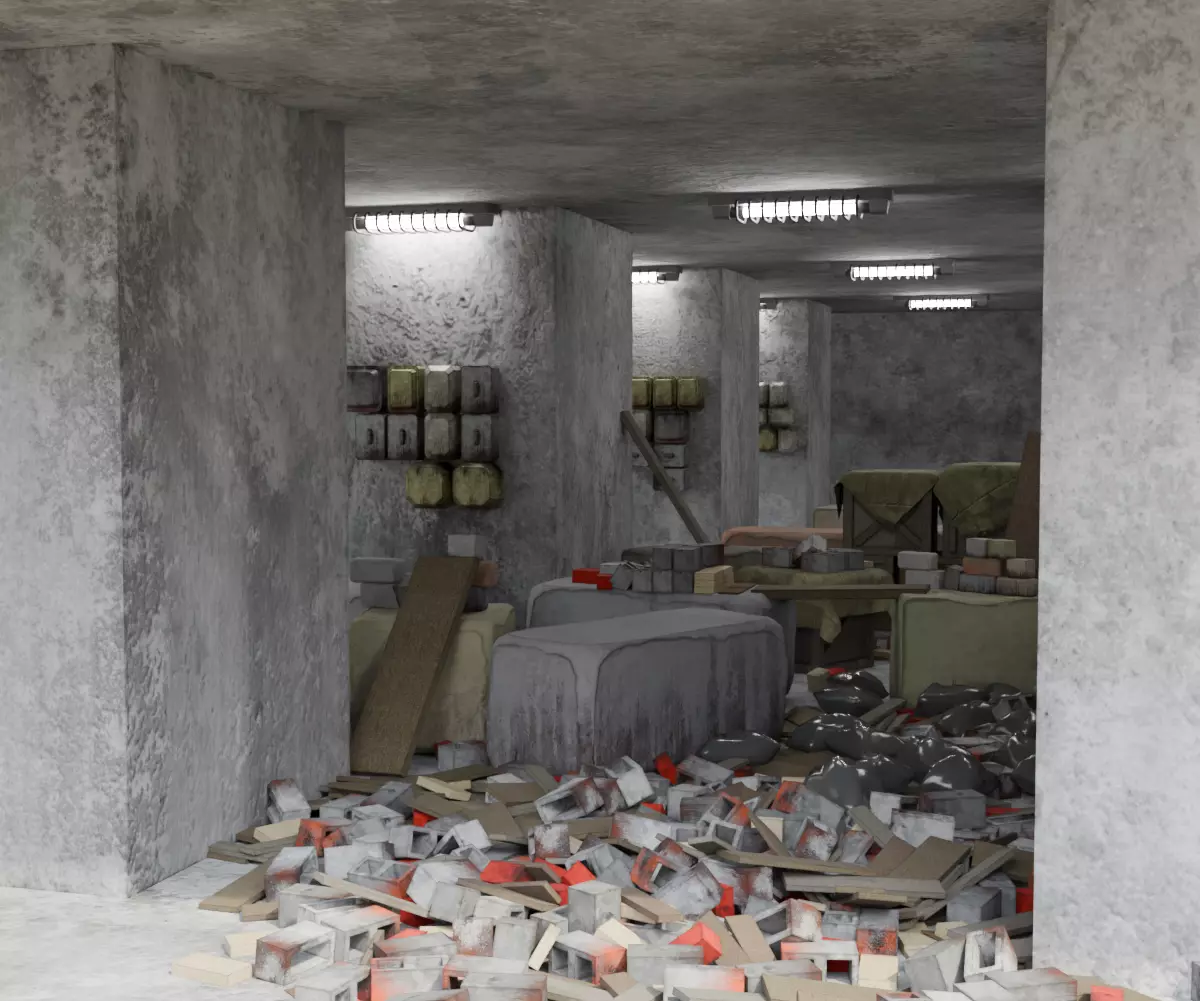 Abandoned Building Rubble - Environment 002 Low-poly 3D model_11