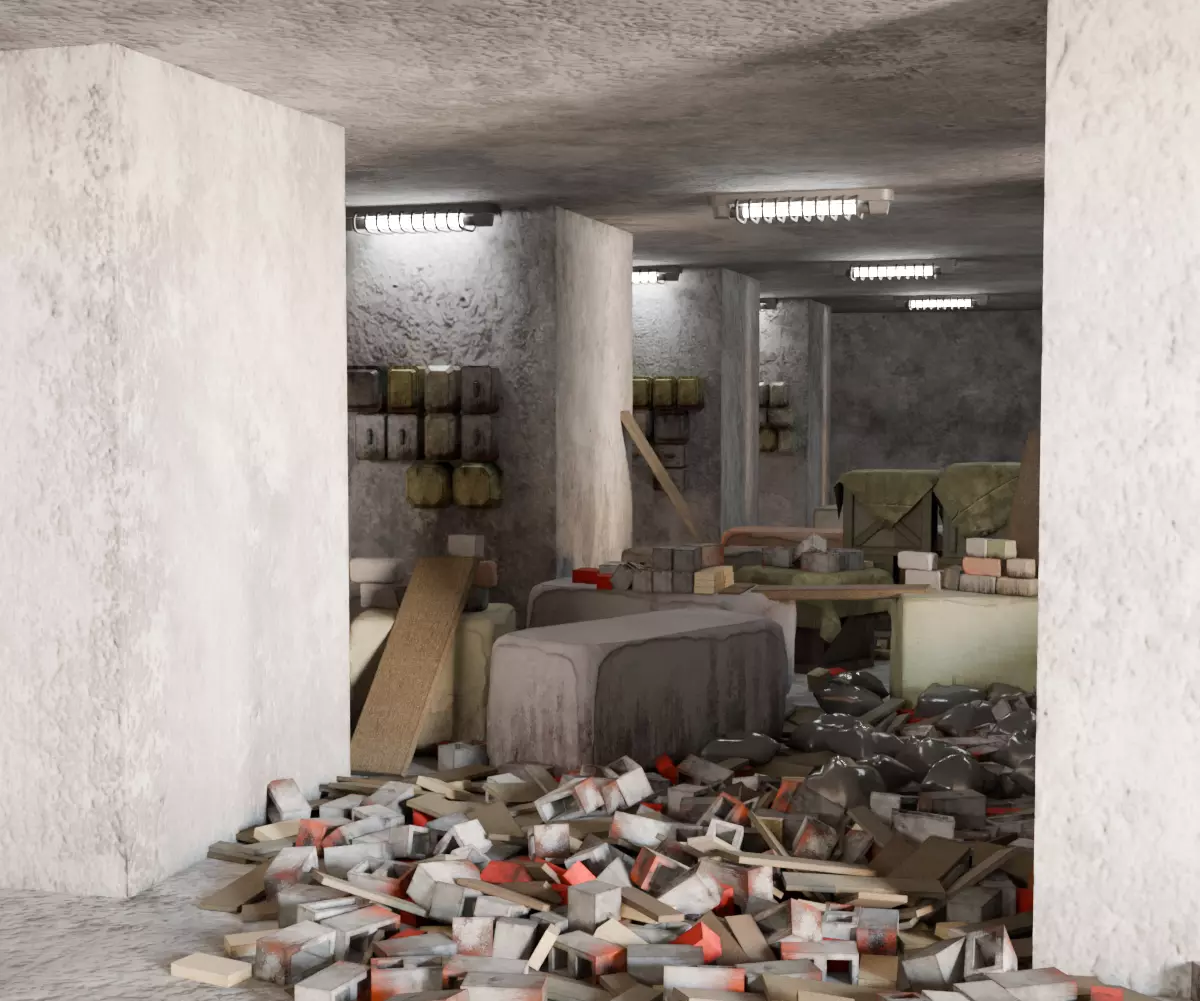 Abandoned Building Rubble - Environment 002 Low-poly 3D model_5