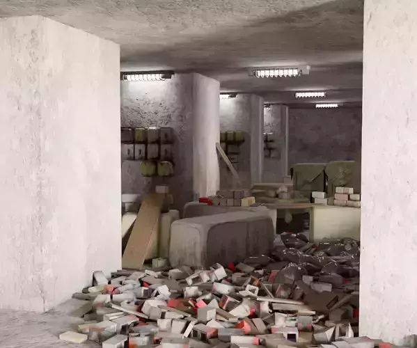 Abandoned Building Rubble - Environment 002 Low-poly 3D model 6