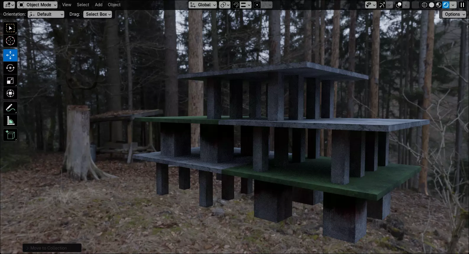 Abandoned Building Rubble - Environment 002 Low-poly 3D model_20