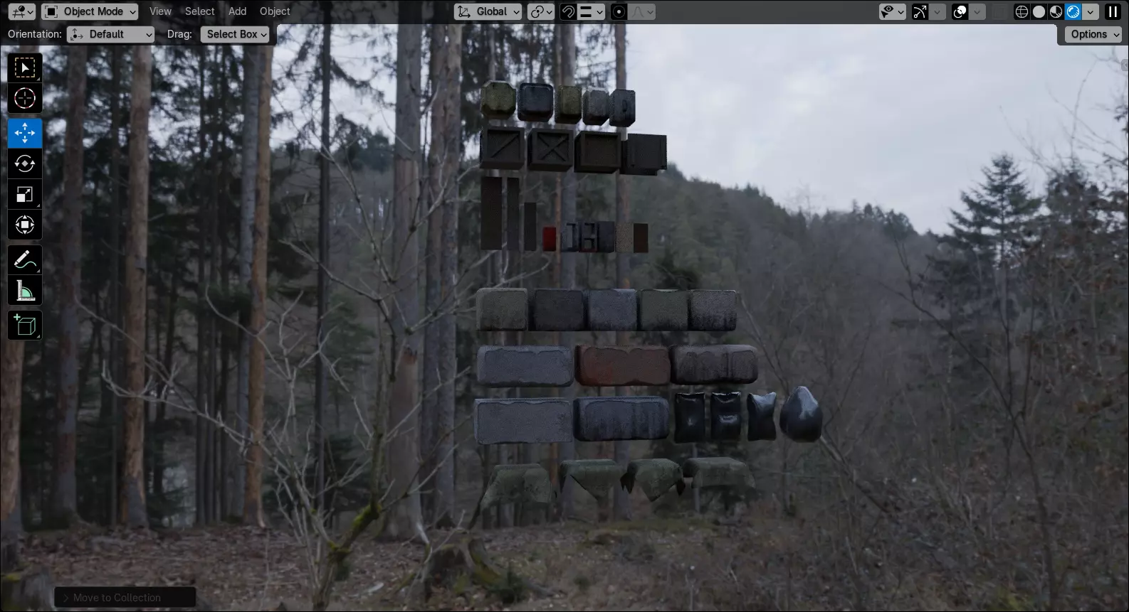 Abandoned Building Rubble - Environment 002 Low-poly 3D model_25