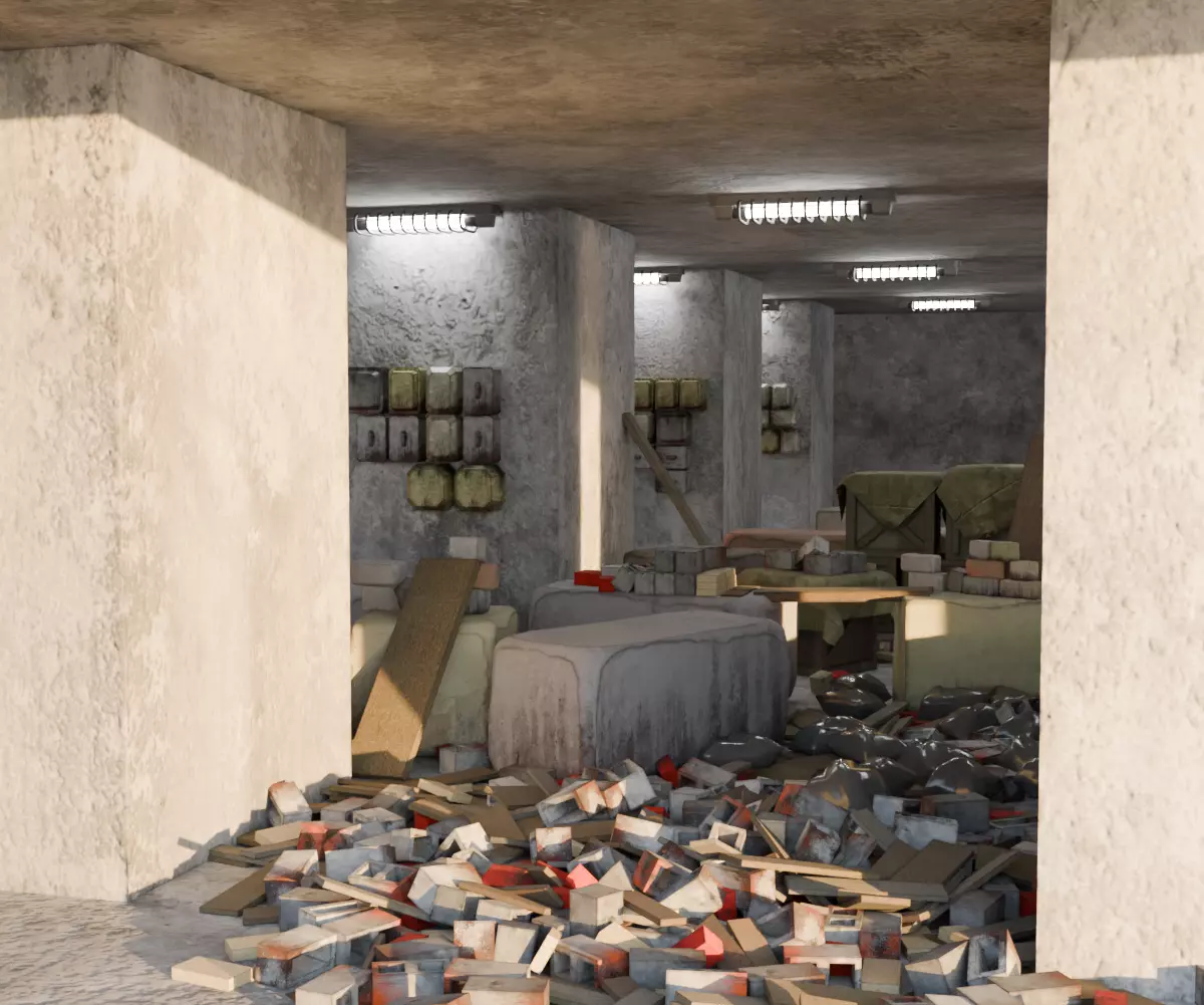 Abandoned Building Rubble - Environment 002 Low-poly 3D model_8