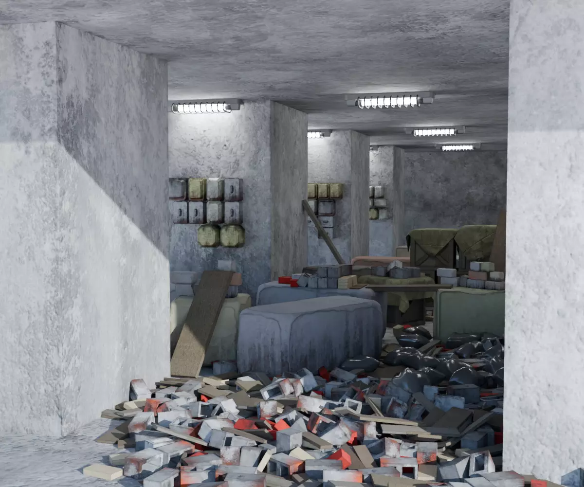 Abandoned Building Rubble - Environment 002 Low-poly 3D model_9