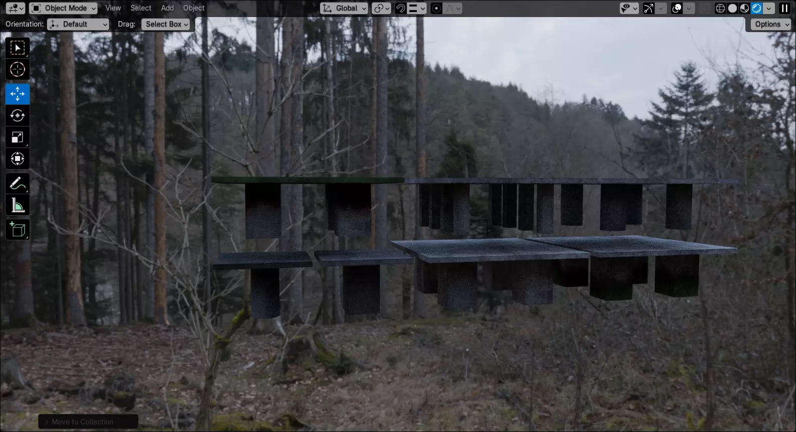 Abandoned Building Rubble - Environment 002 Low-poly 3D model_26