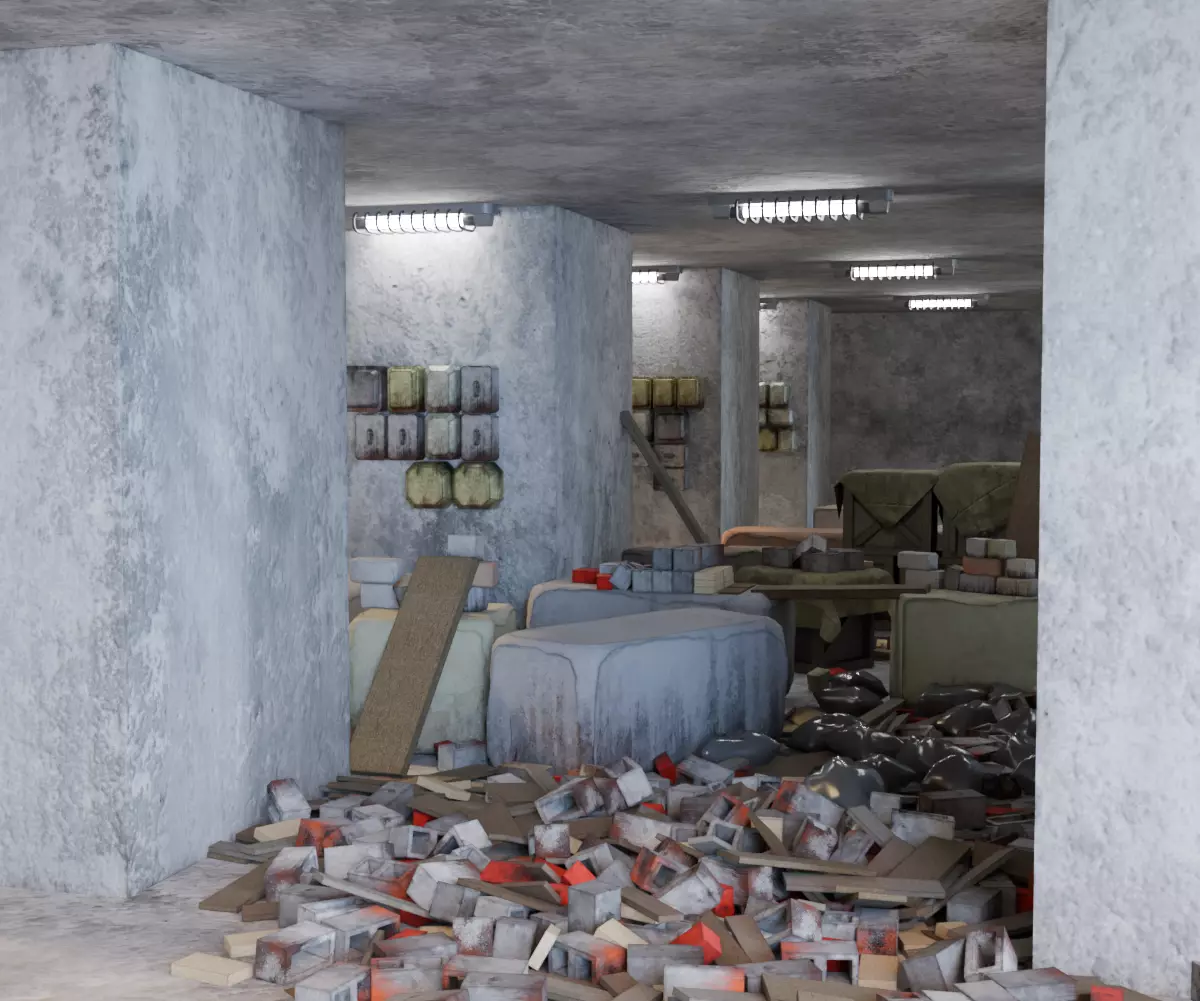 Abandoned Building Rubble - Environment 002 Low-poly 3D model_14