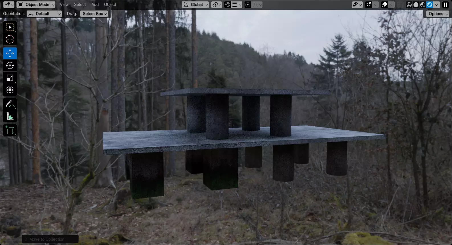 Abandoned Building Rubble - Environment 002 Low-poly 3D model_23