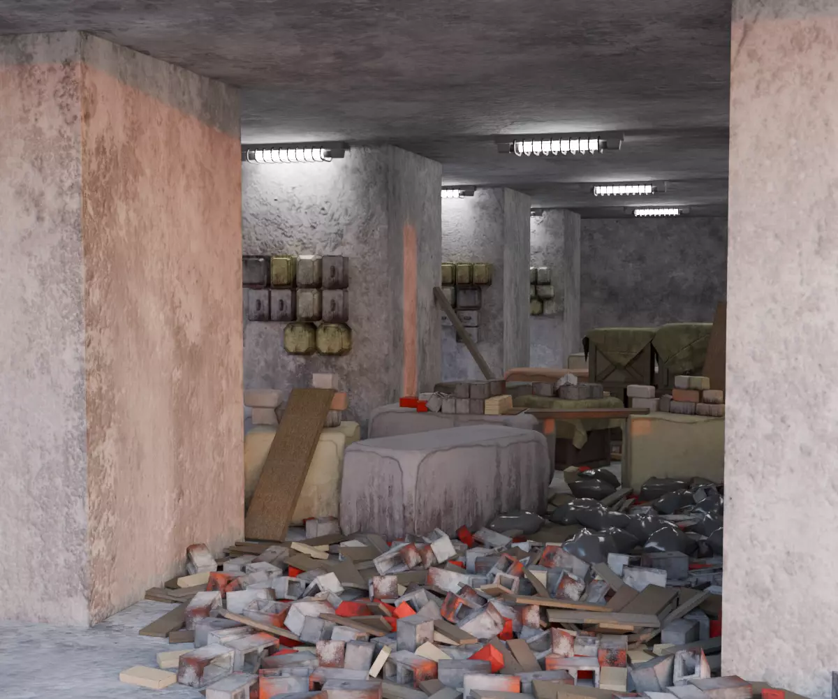 Abandoned Building Rubble - Environment 002 Low-poly 3D model_17