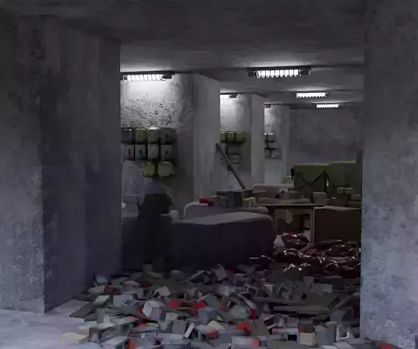 Abandoned Building Rubble - Environment 002 Low-poly 3D model 2