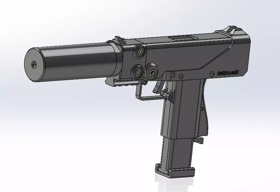 SS Assault Pistol 3D model_0