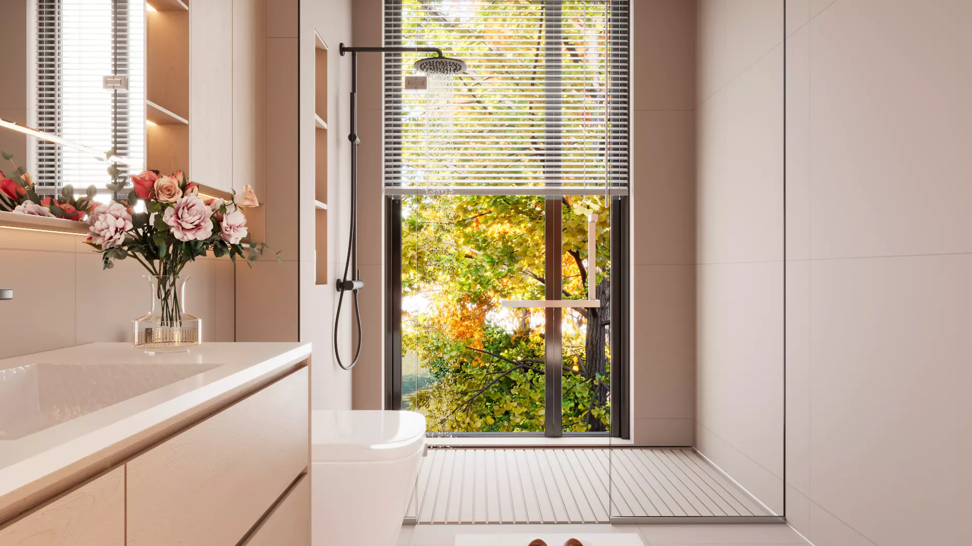 Modern Functional Bathroom 3ds Max and VRay Scene 3D model_5