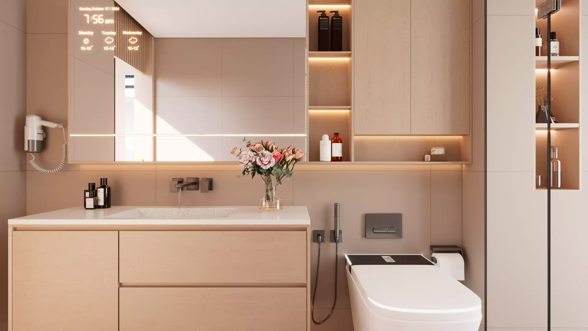 Modern Functional Bathroom 3ds Max and VRay Scene 3D model_4