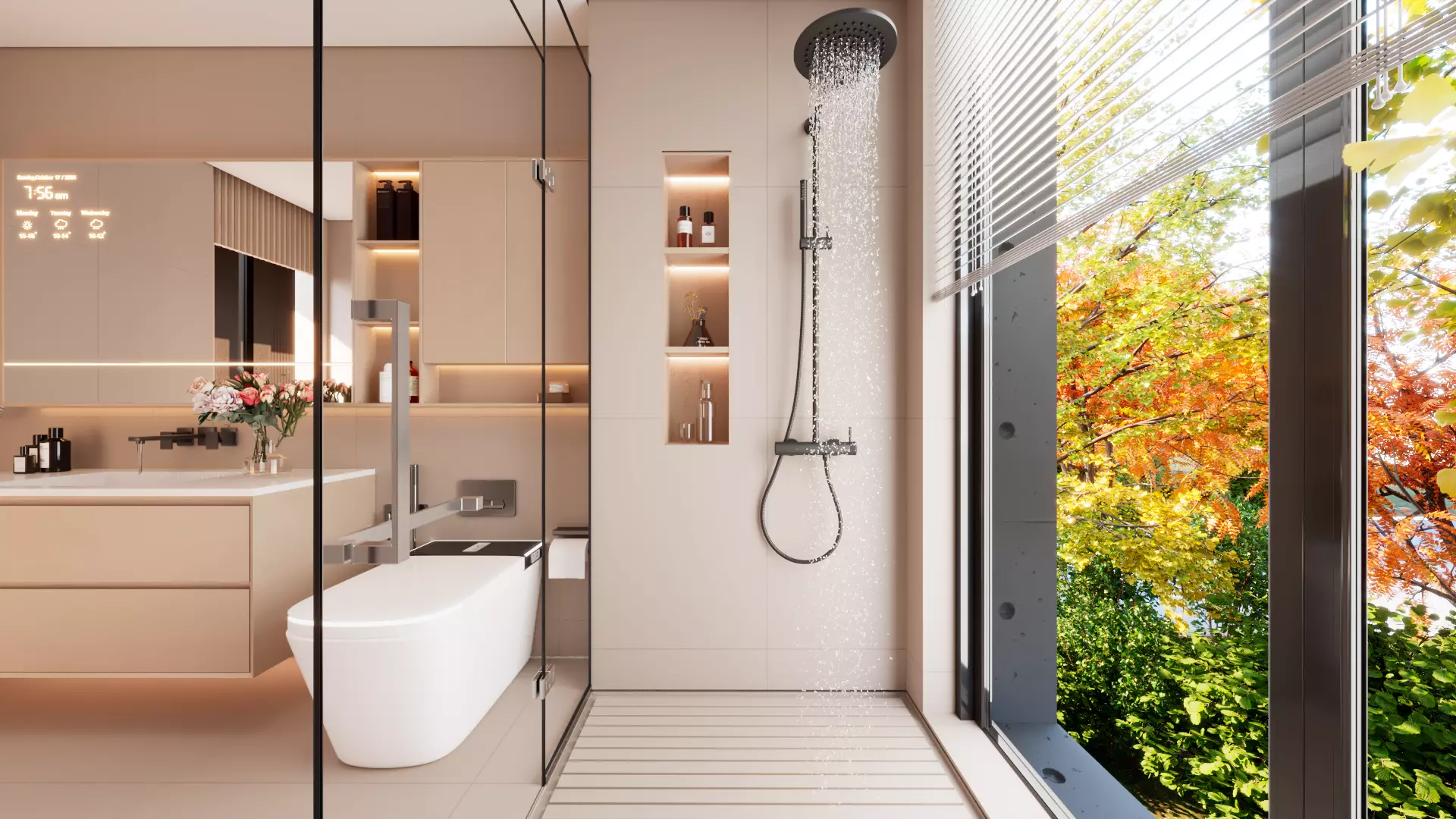 Modern Functional Bathroom 3ds Max and VRay Scene 3D model_6