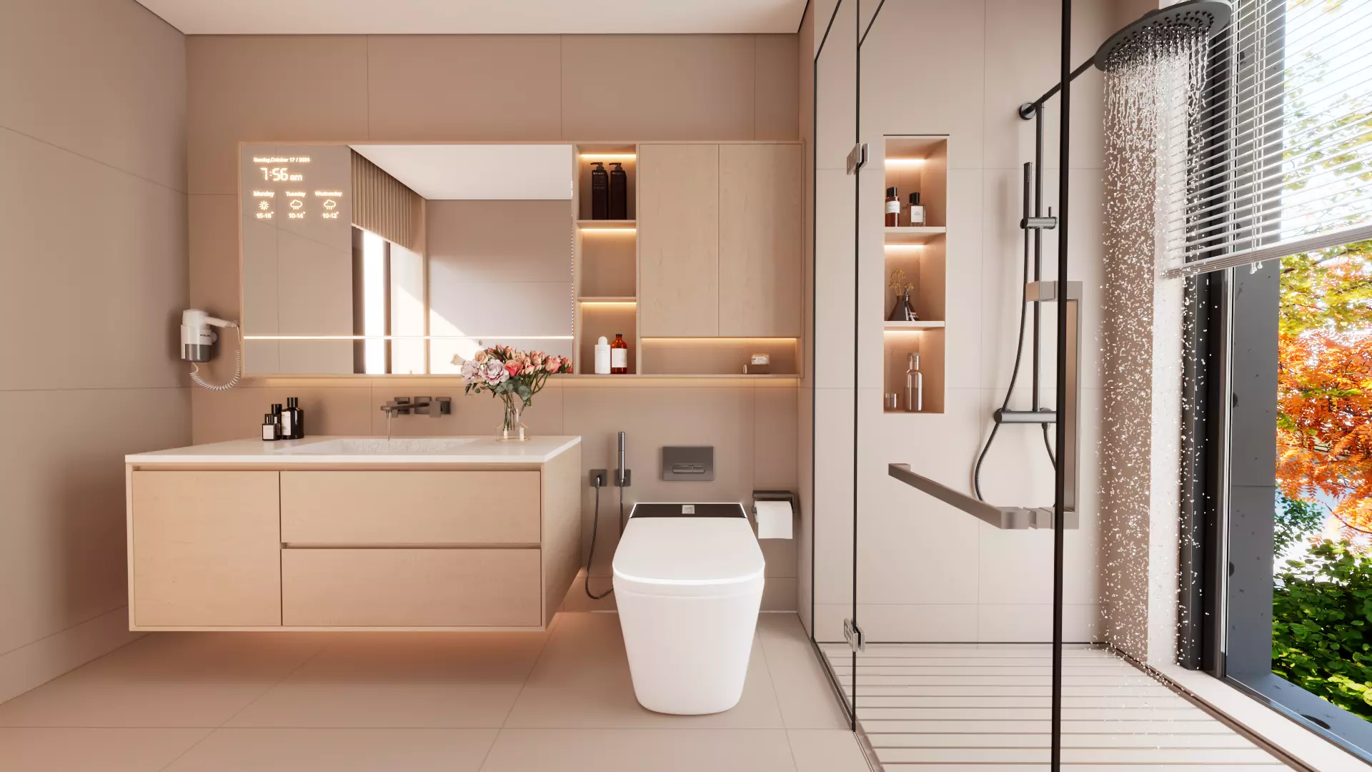 Modern Functional Bathroom 3ds Max and VRay Scene 3D model_3