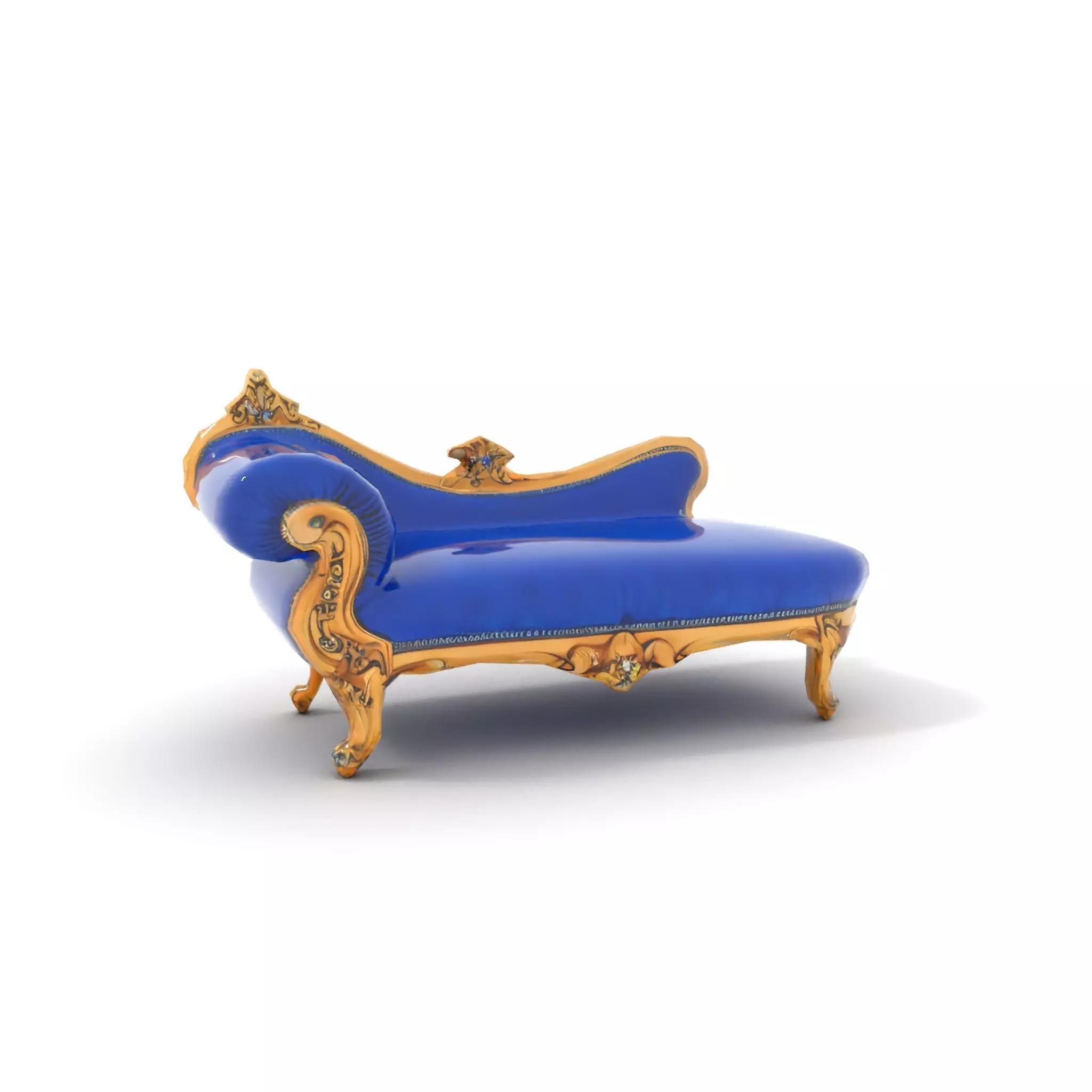 Royal Blue Chaise model pack Low-poly 3D model_13