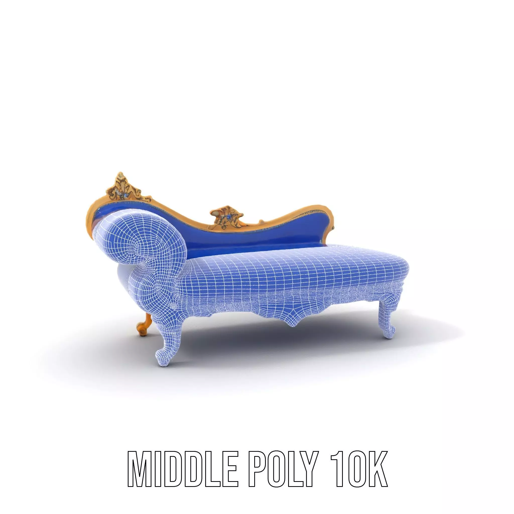 Royal Blue Chaise model pack Low-poly 3D model_20