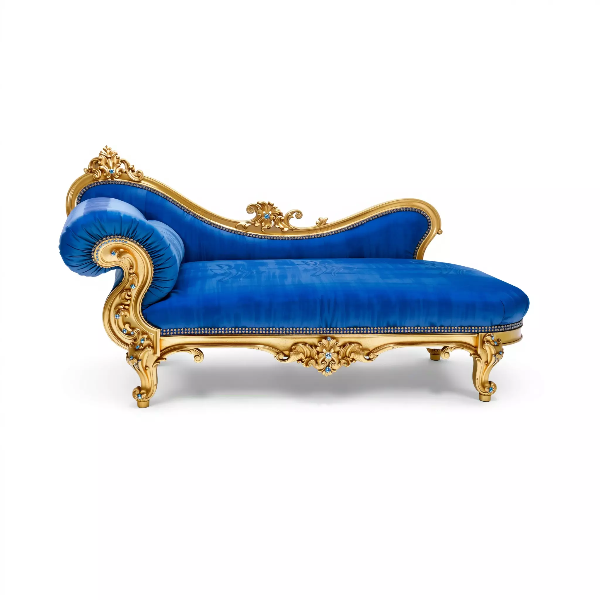 Royal Blue Chaise model pack Low-poly 3D model_3