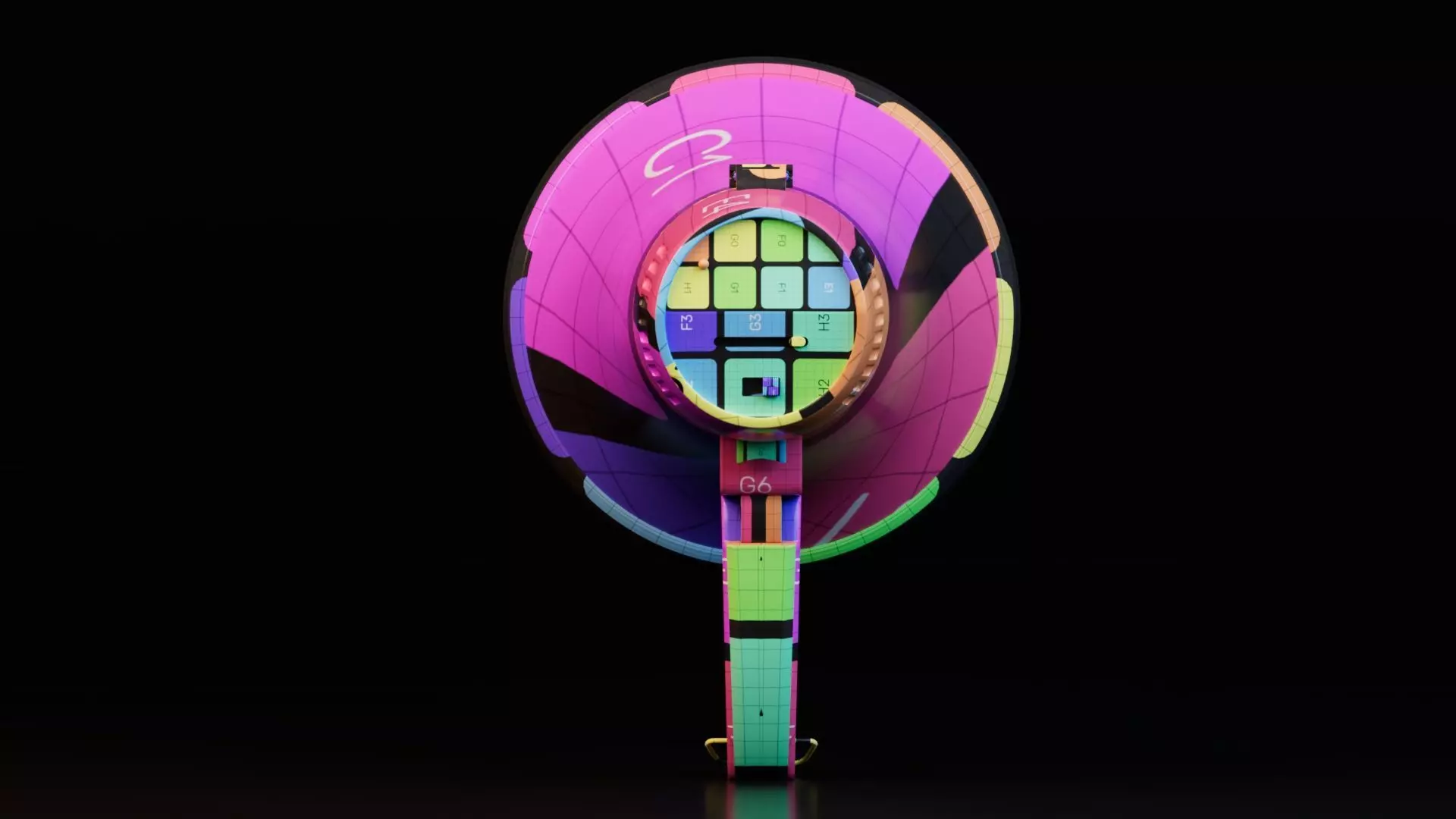 Realistic Dual Megaphones Low-poly 3D model_19