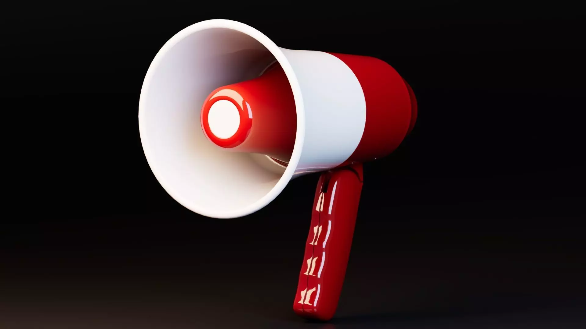 Realistic Dual Megaphones Low-poly 3D model_3
