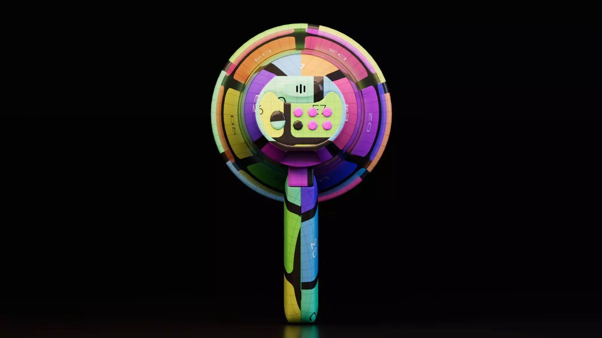 Realistic Dual Megaphones Low-poly 3D model_17