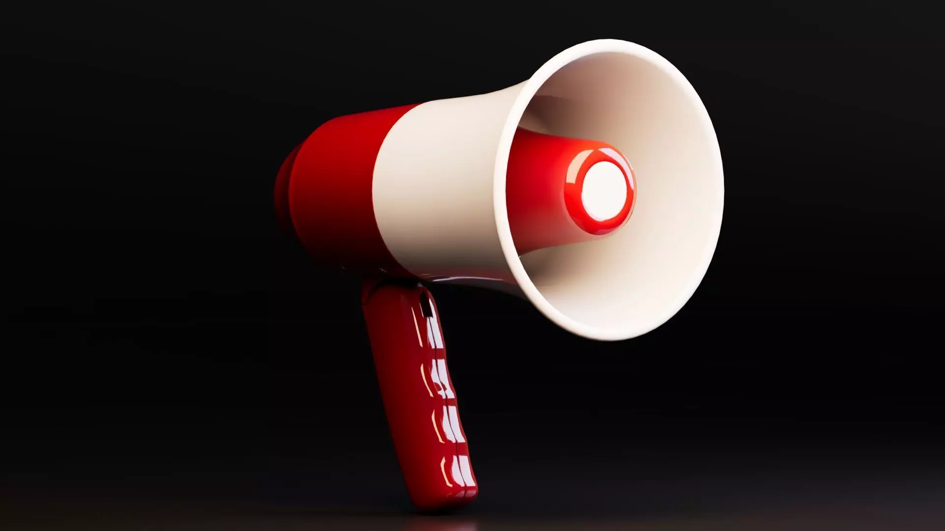 Realistic Dual Megaphones Low-poly 3D model_4