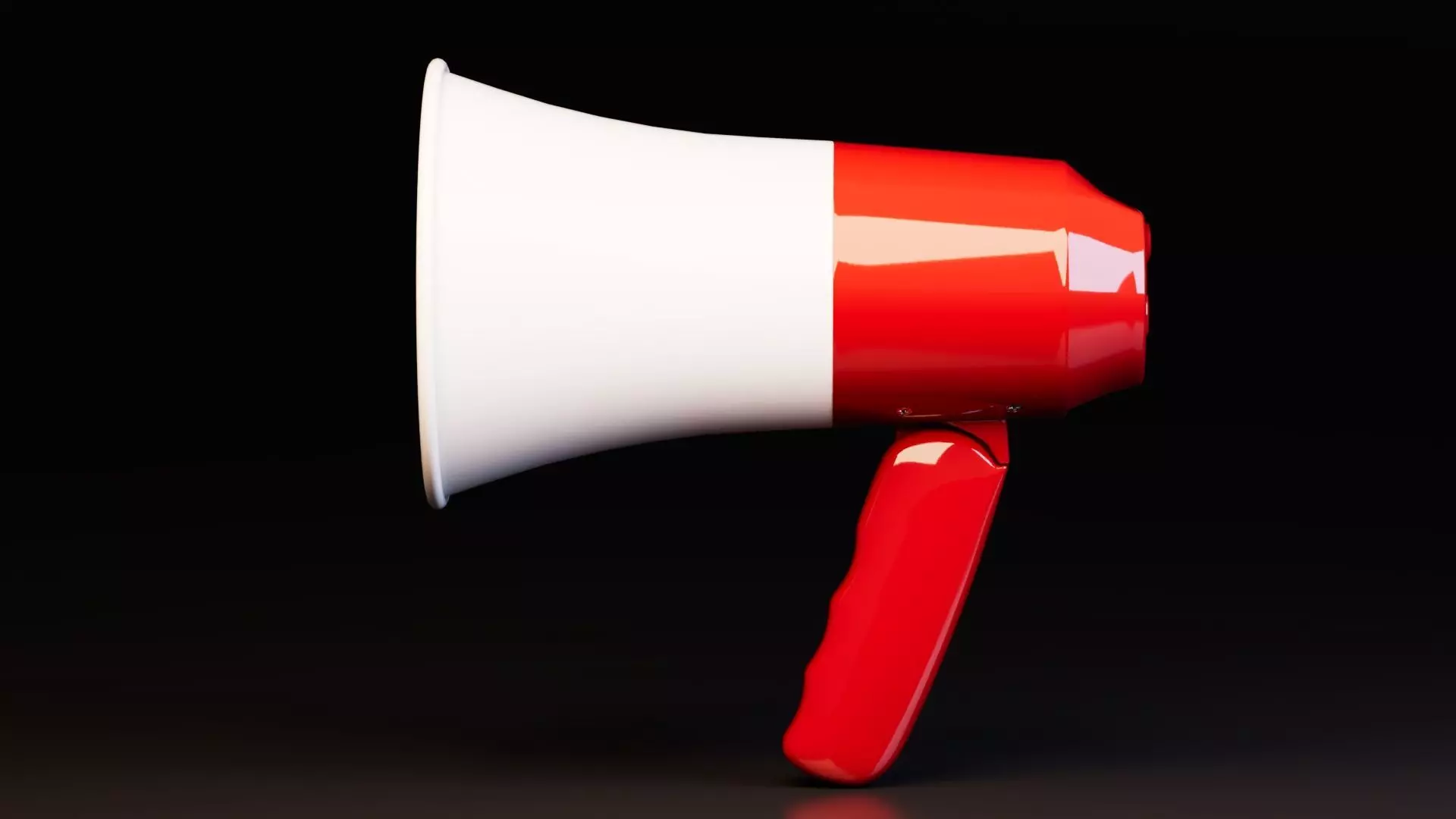 Realistic Dual Megaphones Low-poly 3D model_6