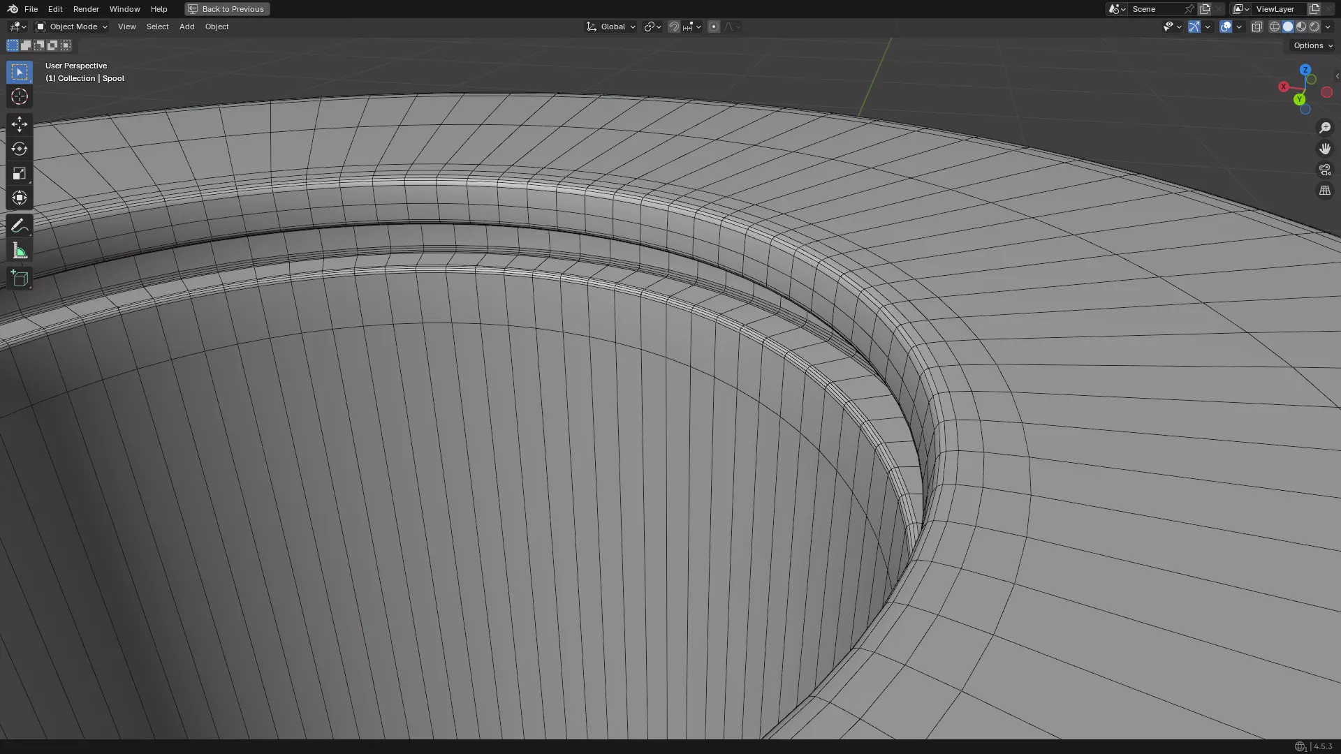 Solder Spool of Silver Wire PBR 3D model_32