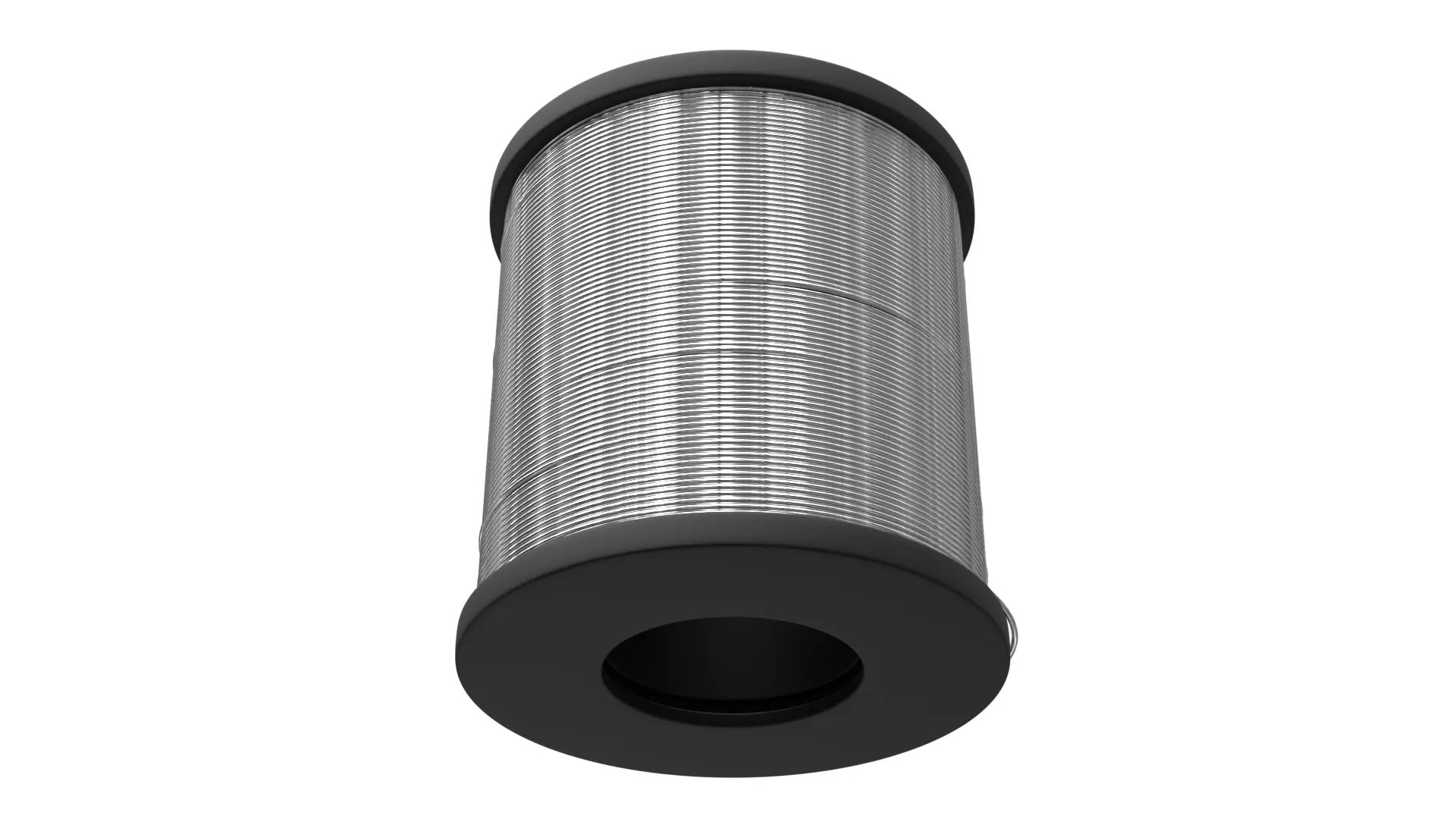 Solder Spool of Silver Wire PBR 3D model_3