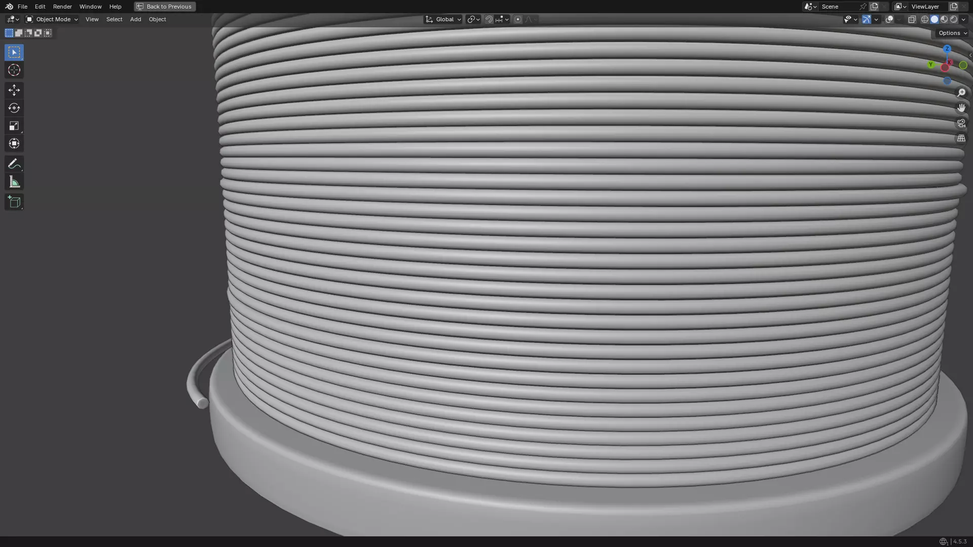 Solder Spool of Silver Wire PBR 3D model_26